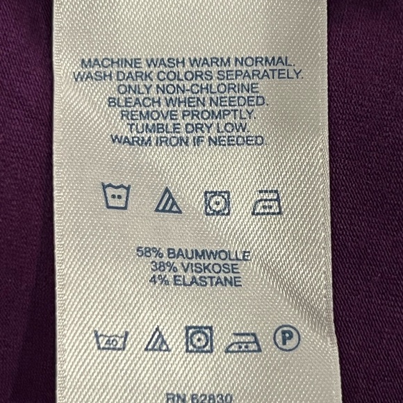 LANDS END purple v-neck long dress/size S - Picture 4 of 8